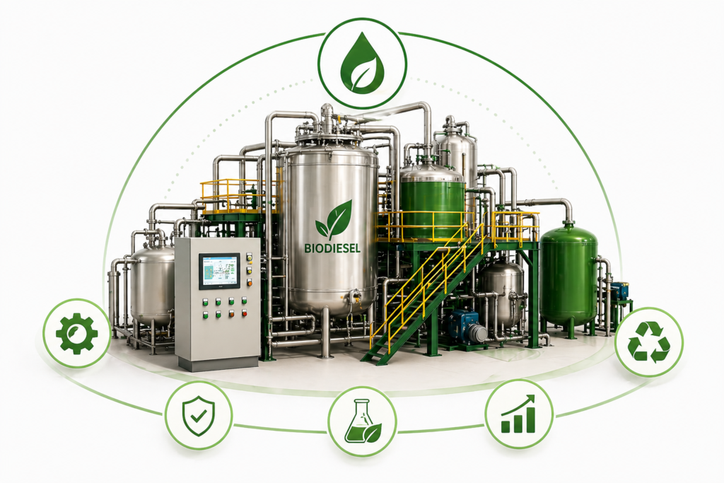 Biodiesel plant with green tech accents